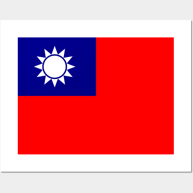 Taiwan R.O.C. (Republic of China) flag Wall Art by bluealan